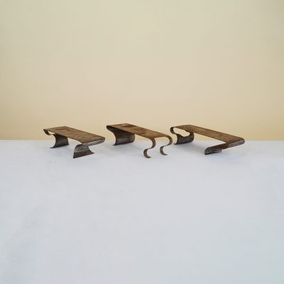 Set di 3 miniature tavolini in metallo - Jb Wood Designs