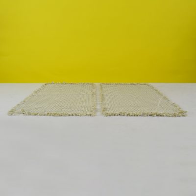 Coppia di tovagliette in cotone beige - The Mountain Weavers