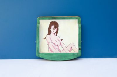 Seduta sedia cinema vintage dipinta stile Manga - Vanes