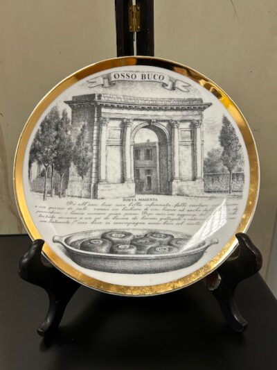 Piero Fornasetti piatto specialità italiane OSSO BUCO