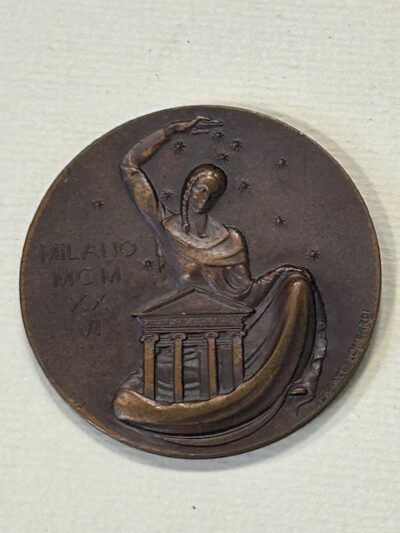 Medaglia in bronzo Famiglia Meneghina di Franco Lombardi del 1926